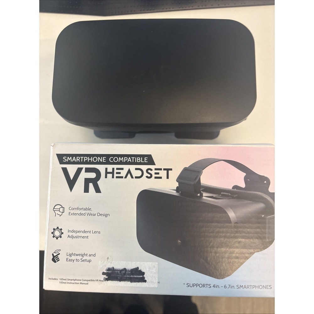 Smartphone Compatible VR Headset Supports Multiple Phones New In Open Box Fun